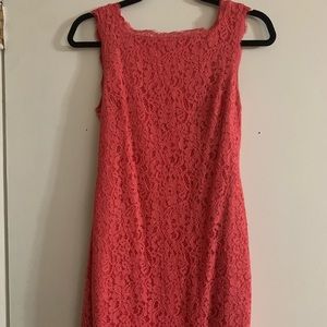 Pink body con knee length dress